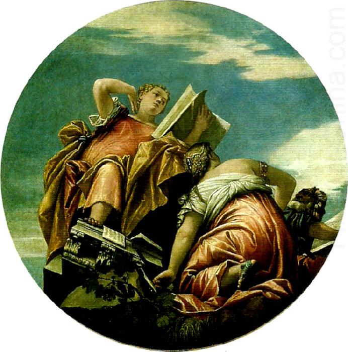 Paolo  Veronese arithmetic, harmony and philosophy china oil painting image